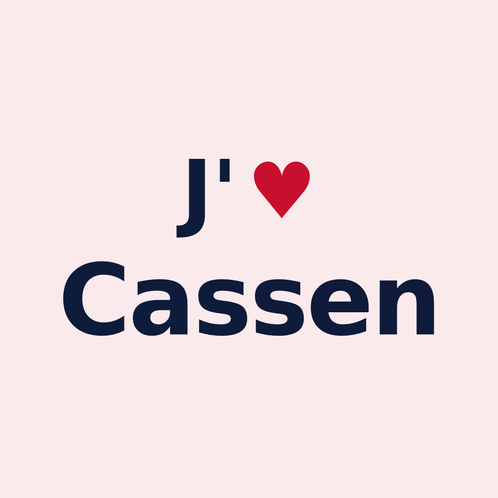 Magnet personnalisé Cassen — design J'aime Cassen
