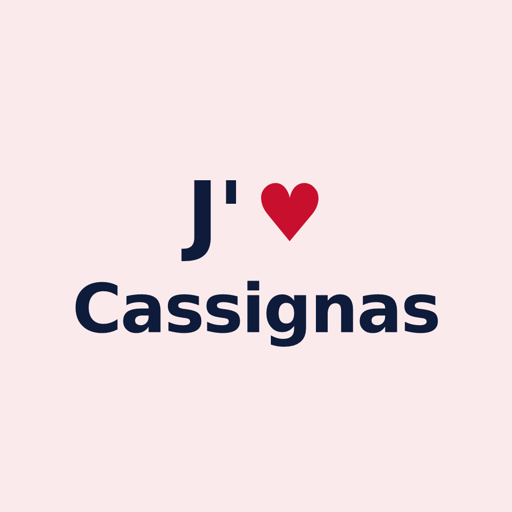 Magnet personnalisé Cassignas — design J'aime Cassignas