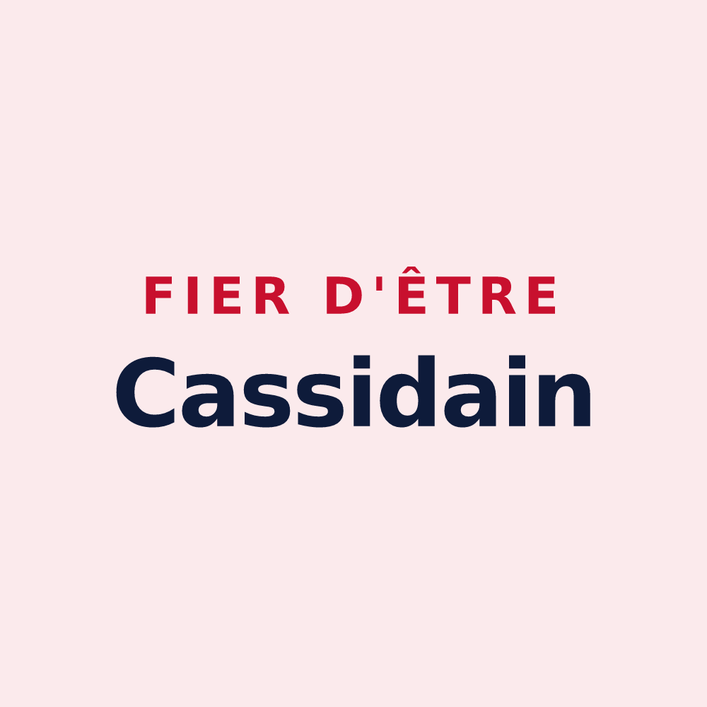 Magnet « Fier d'être Cassidain » — design pour Cassis