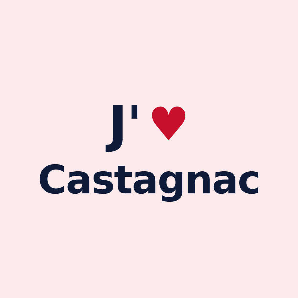 Magnet personnalisé Castagnac — design J'aime Castagnac