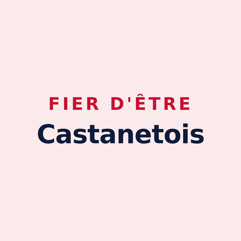 Magnet « Fier d'être Castanetois » — design pour Castanet-le-Haut
