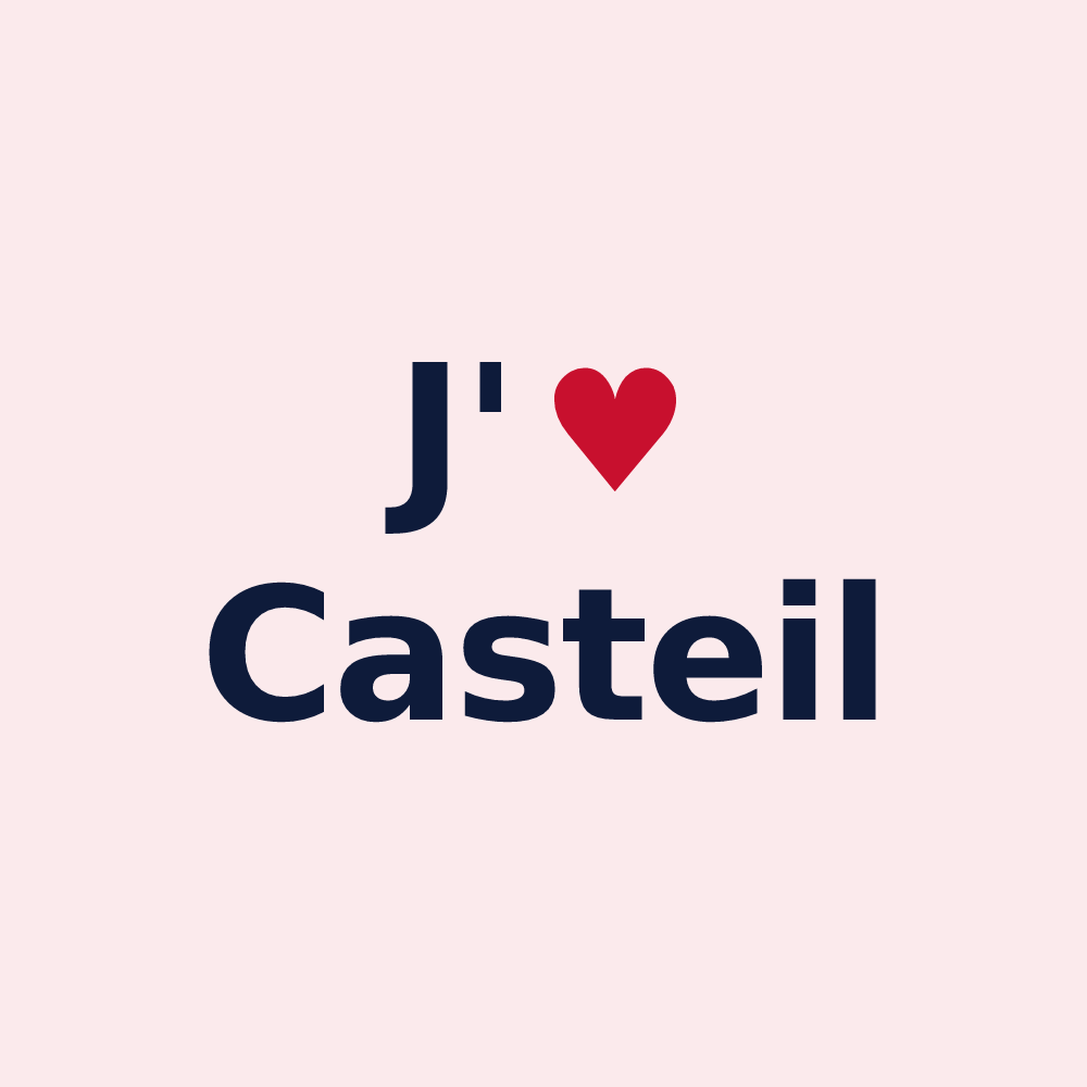 Magnet personnalisé Casteil — design J'aime Casteil