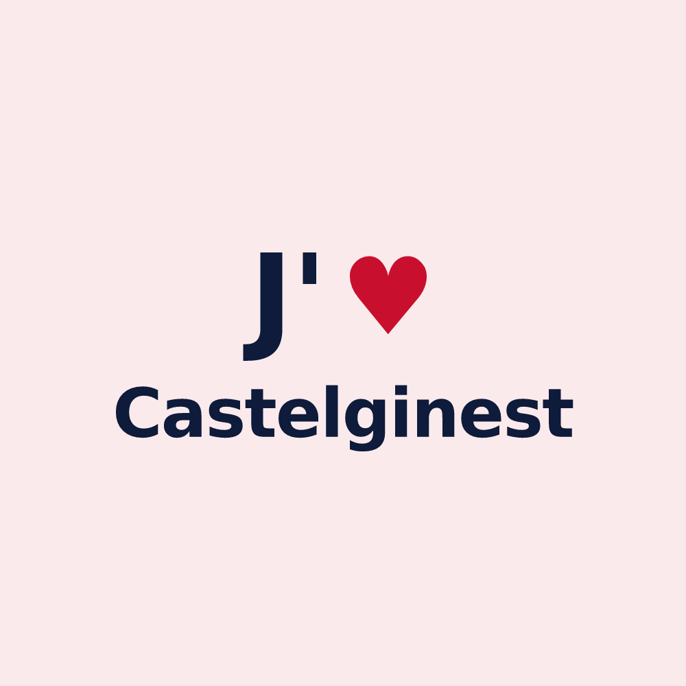 Magnet personnalisé Castelginest — design J'aime Castelginest
