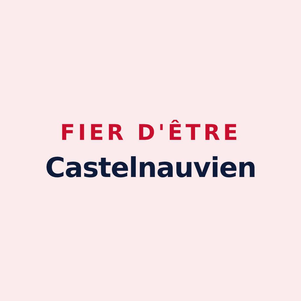 Magnet « Fier d'être Castelnauvien » — design pour Castelnau-le-Lez