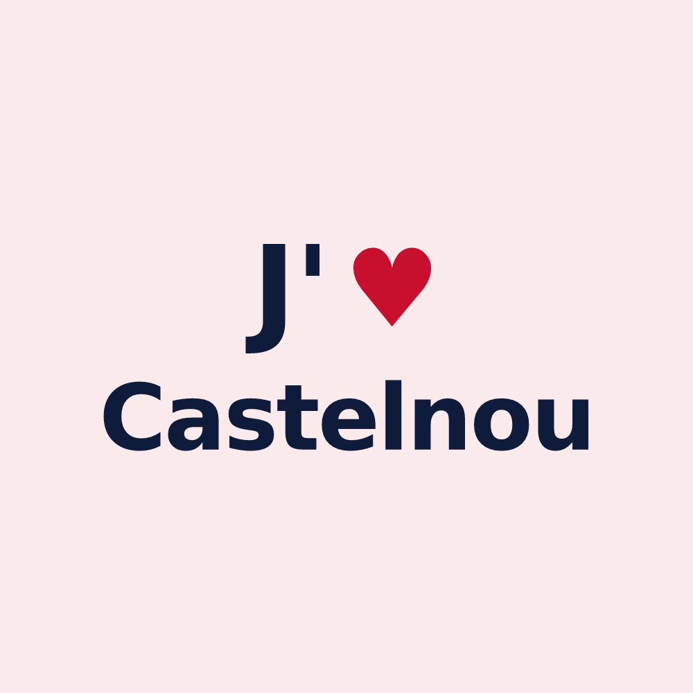 Magnet personnalisé Castelnou — design J'aime Castelnou