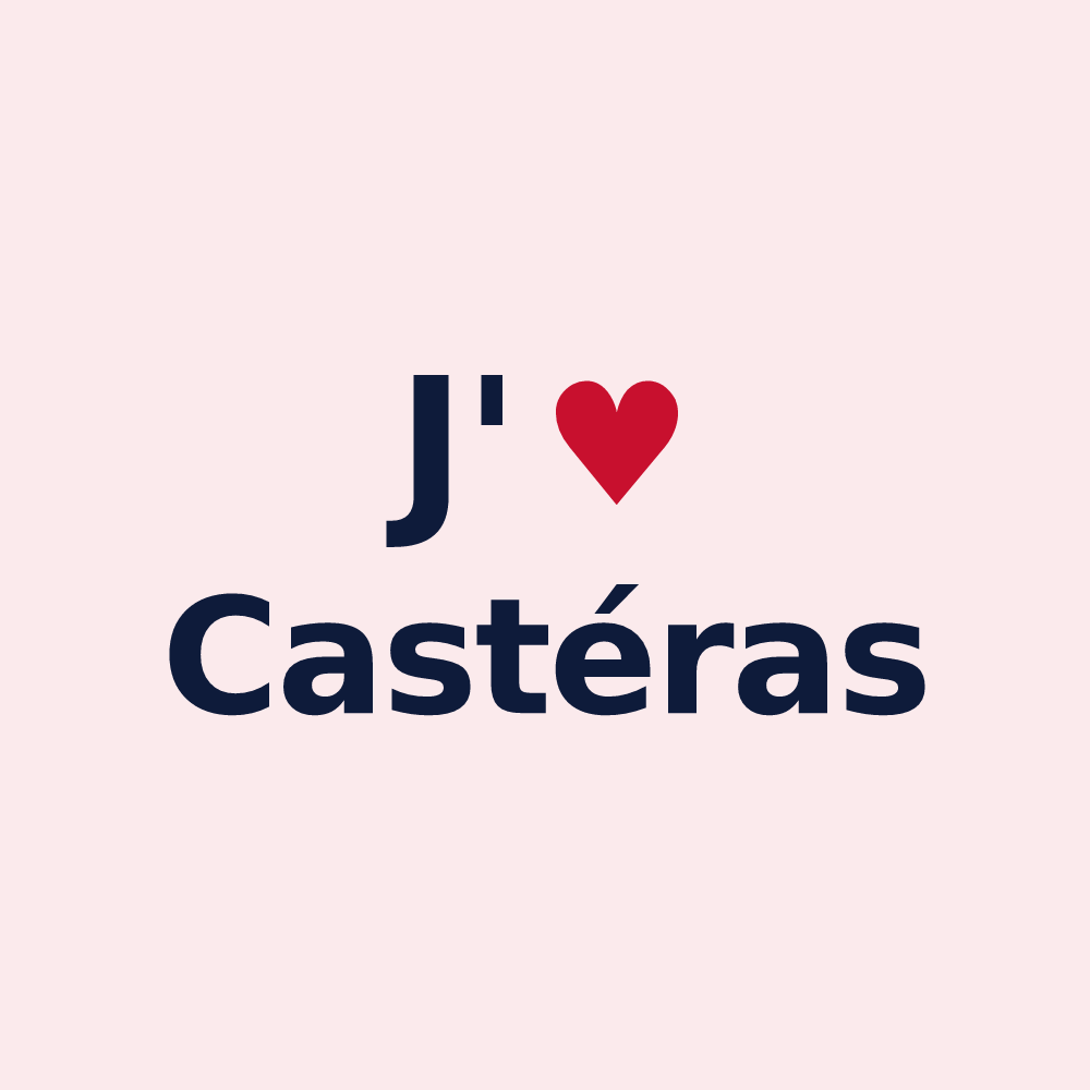 Magnet personnalisé Castéras — design J'aime Castéras
