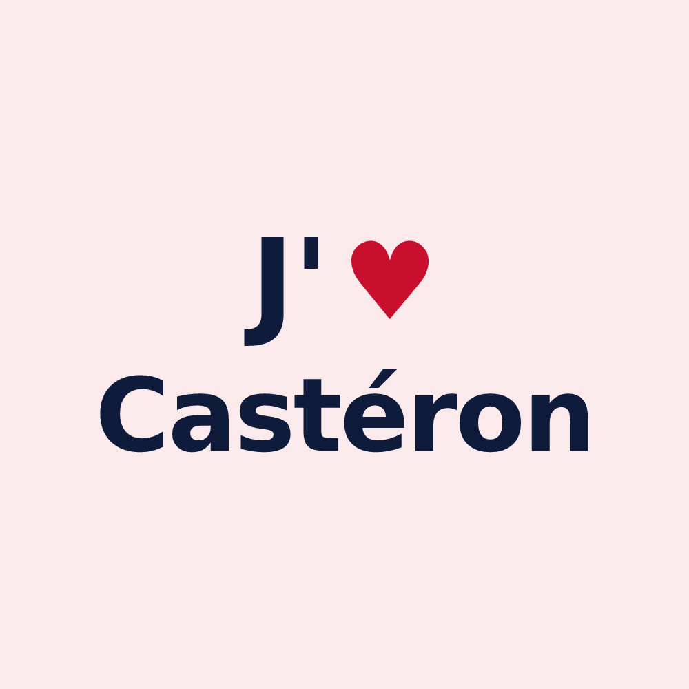 Magnet personnalisé Castéron — design J'aime Castéron