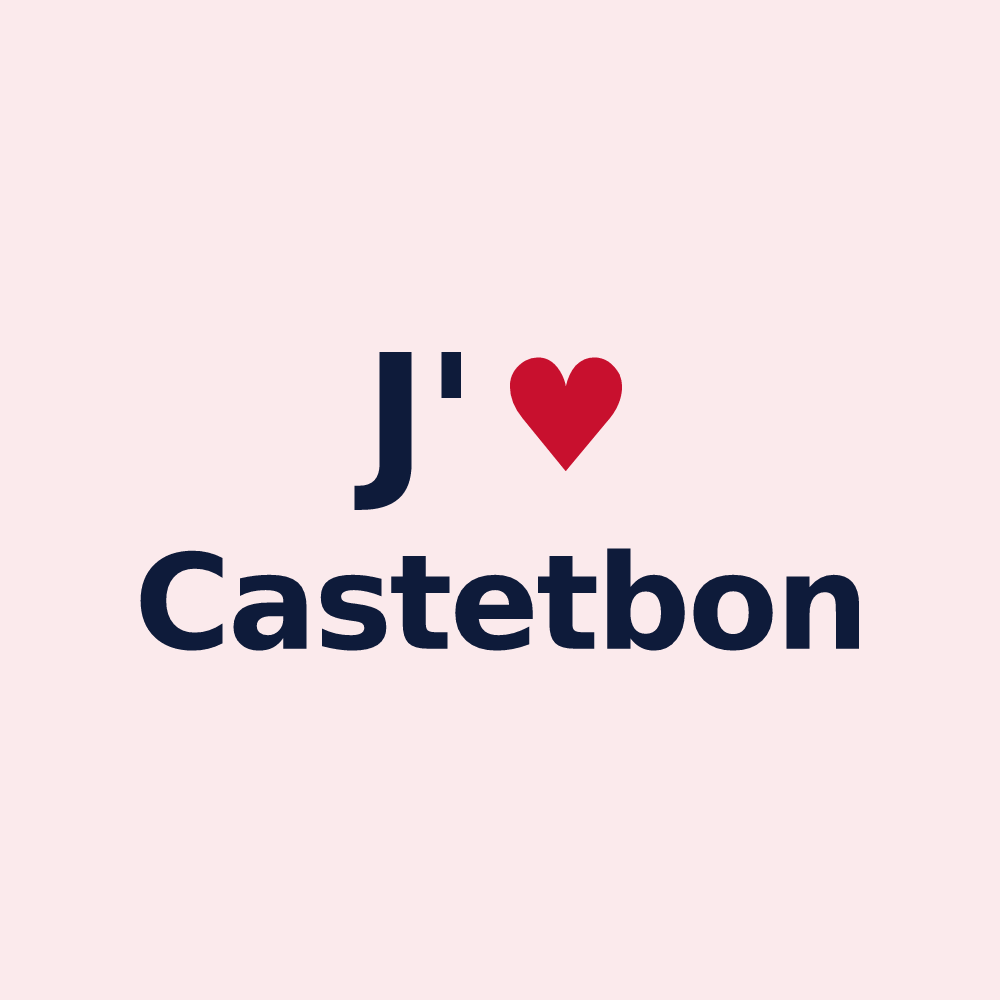 Magnet personnalisé Castetbon — design J'aime Castetbon