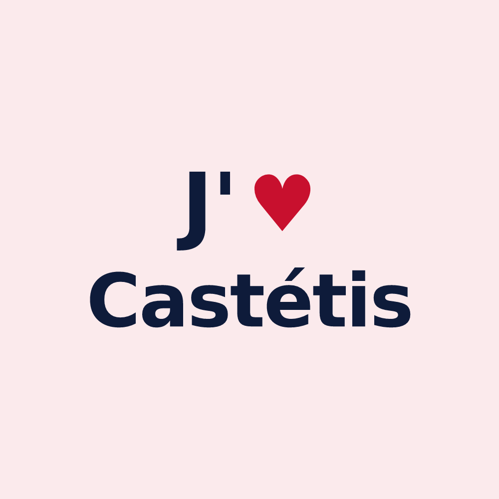 Magnet personnalisé Castétis — design J'aime Castétis