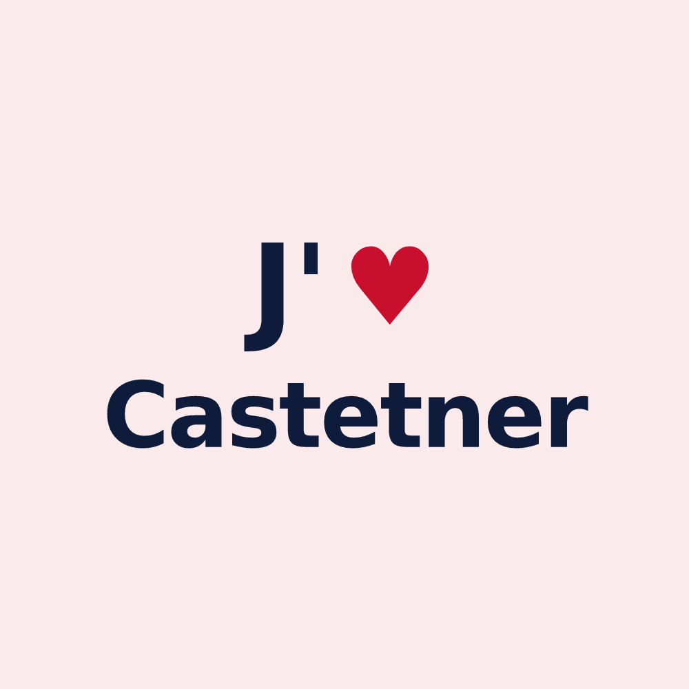 Magnet personnalisé Castetner — design J'aime Castetner