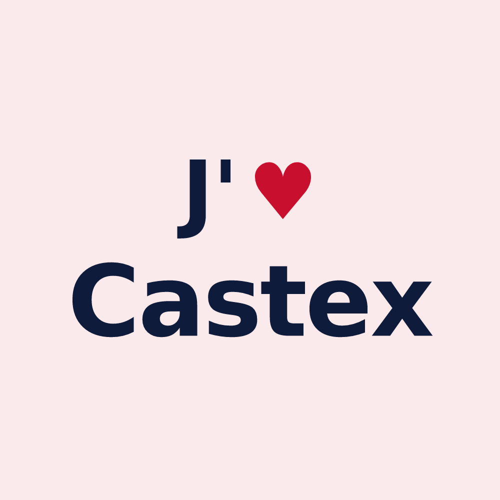 Magnet personnalisé Castex — design J'aime Castex