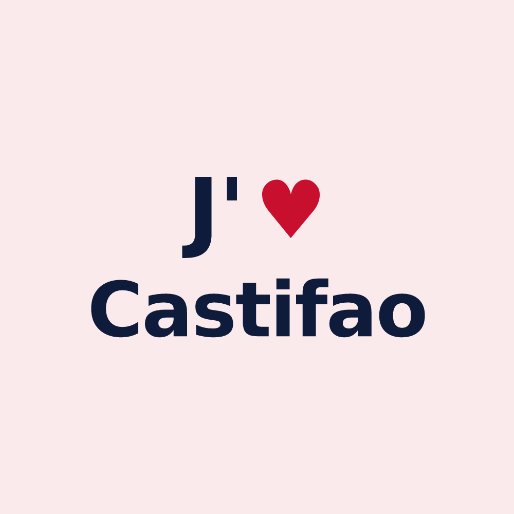 Magnet personnalisé Castifao — design J'aime Castifao
