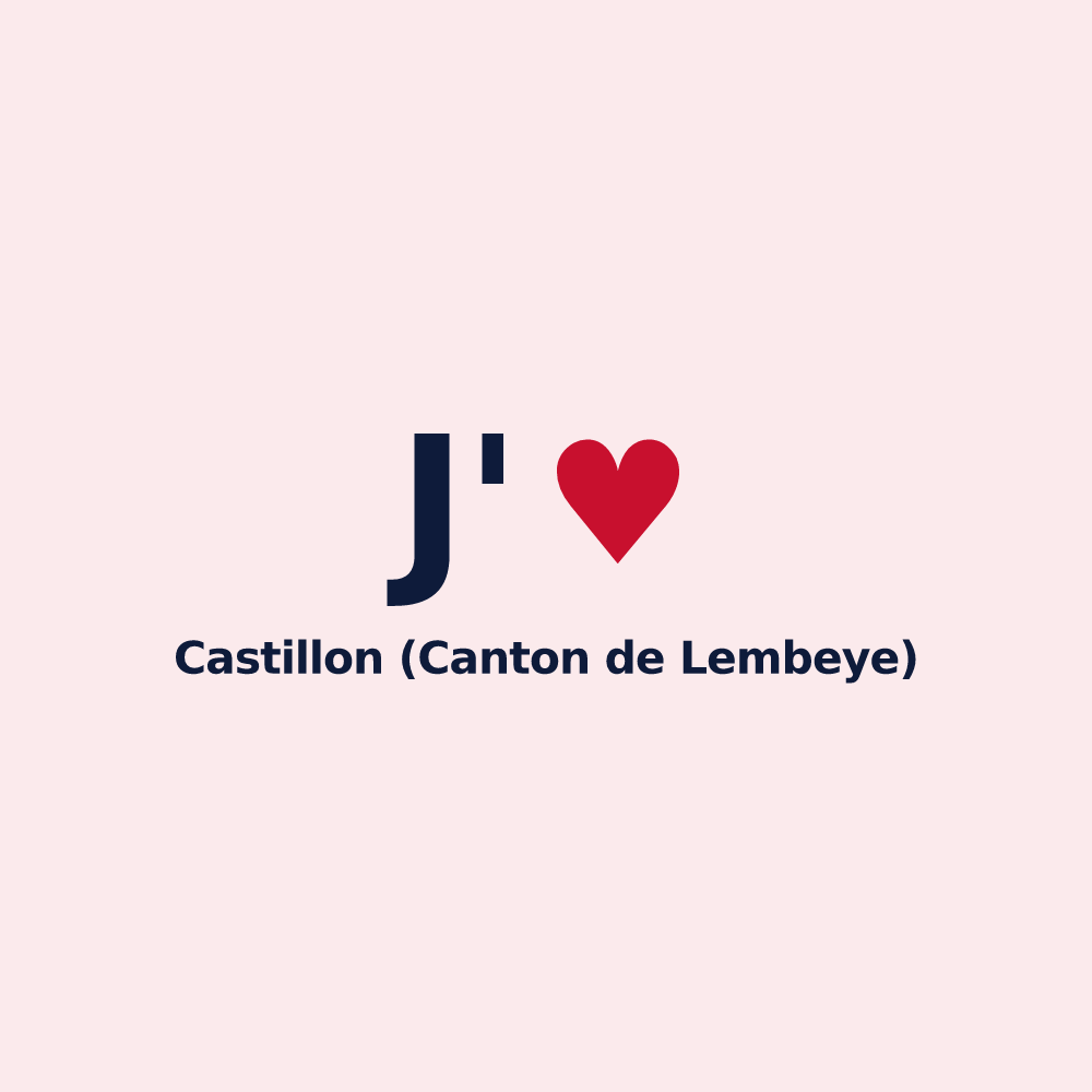 Magnet personnalisé Castillon (Canton de Lembeye) — design J'aime Castillon (Canton de Lembeye)