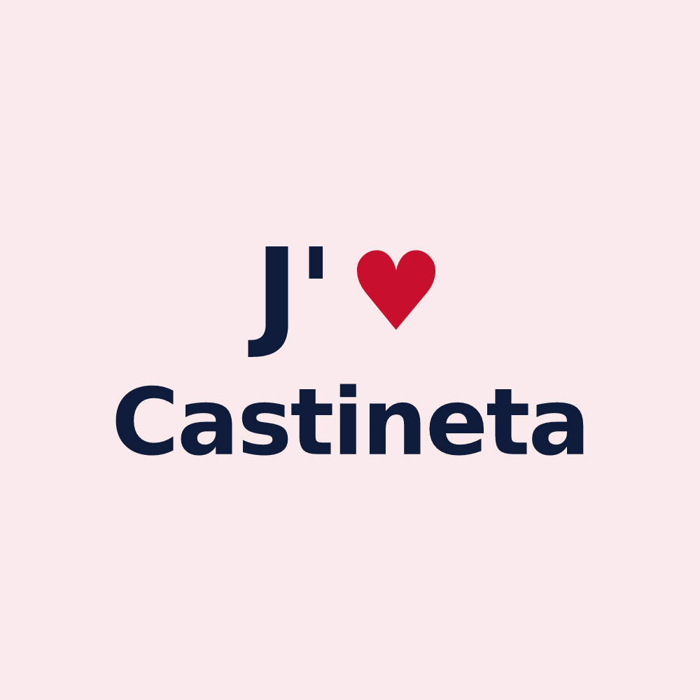 Magnet personnalisé Castineta — design J'aime Castineta