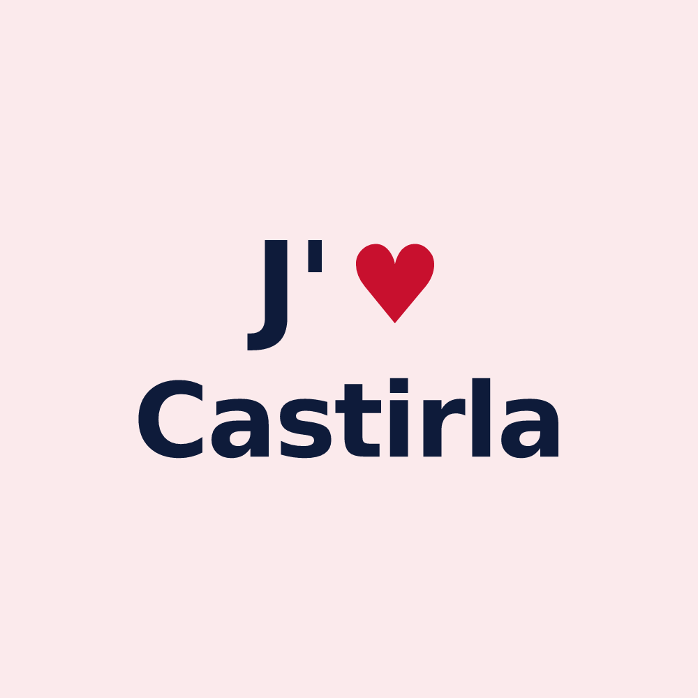 Magnet personnalisé Castirla — design J'aime Castirla