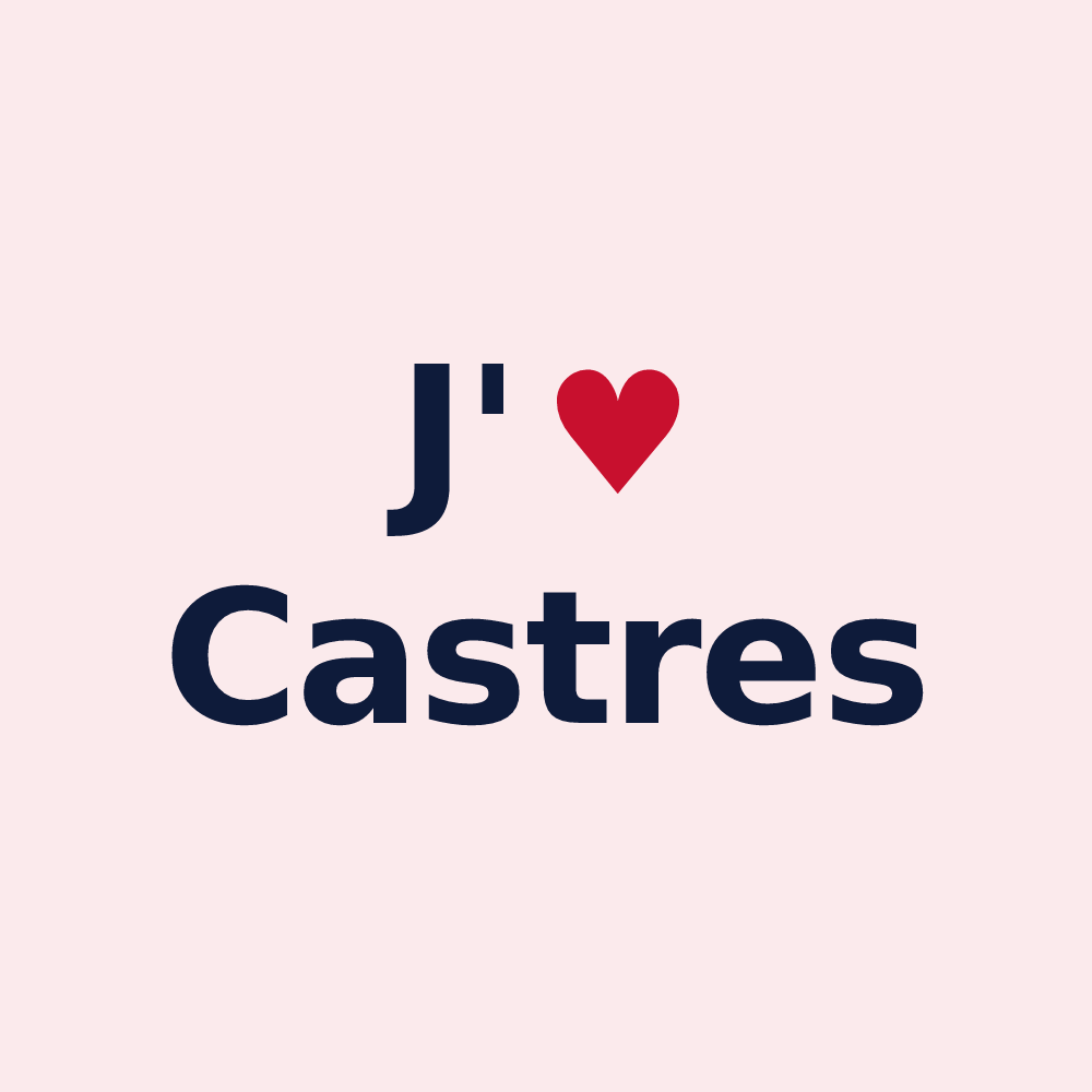 Magnet personnalisé Castres — design J'aime Castres