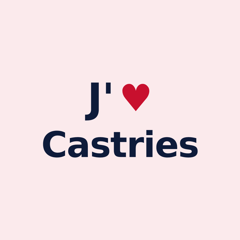 Magnet personnalisé Castries — design J'aime Castries