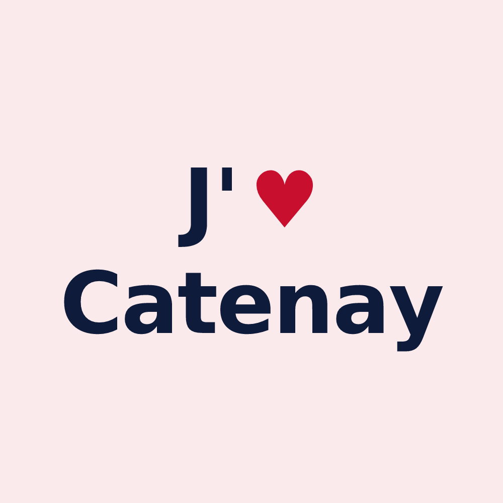 Magnet personnalisé Catenay — design J'aime Catenay