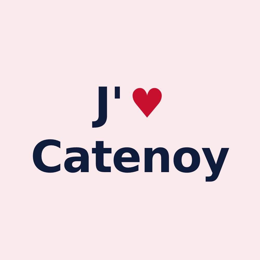 Magnet personnalisé Catenoy — design J'aime Catenoy