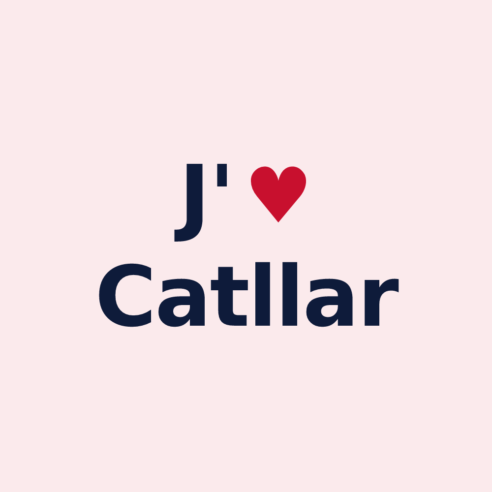 Magnet personnalisé Catllar — design J'aime Catllar