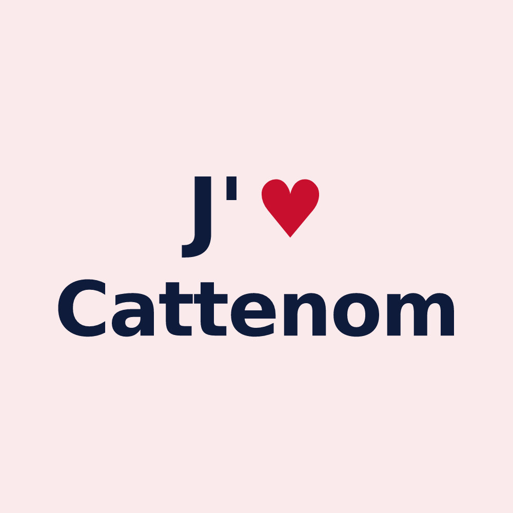 Magnet personnalisé Cattenom — design J'aime Cattenom