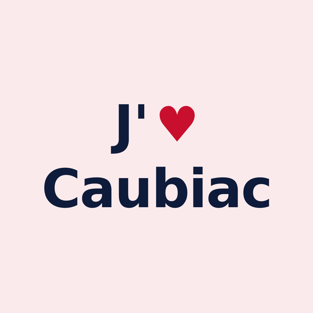Magnet personnalisé Caubiac — design J'aime Caubiac