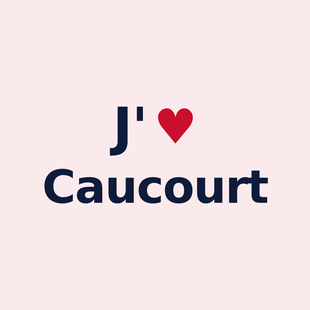 Magnet personnalisé Caucourt — design J'aime Caucourt