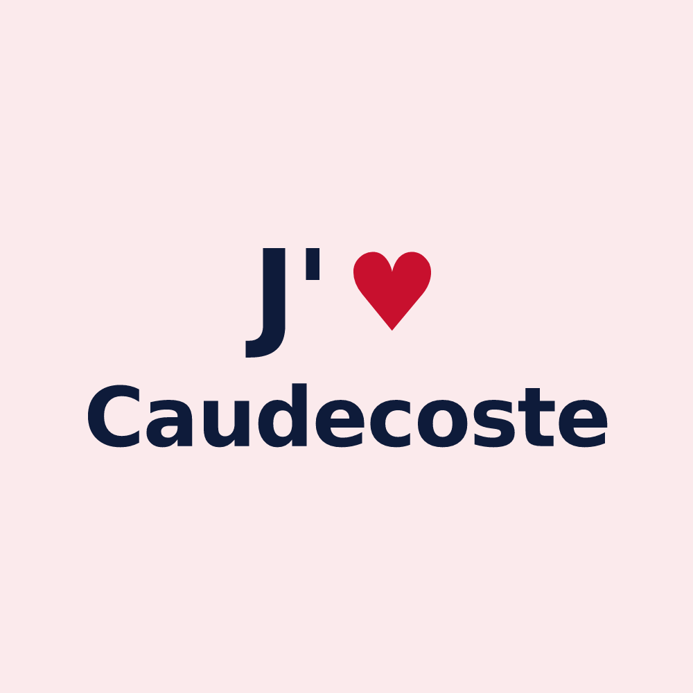 Magnet personnalisé Caudecoste — design J'aime Caudecoste