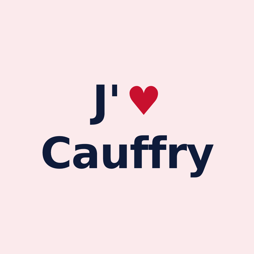 Magnet personnalisé Cauffry — design J'aime Cauffry