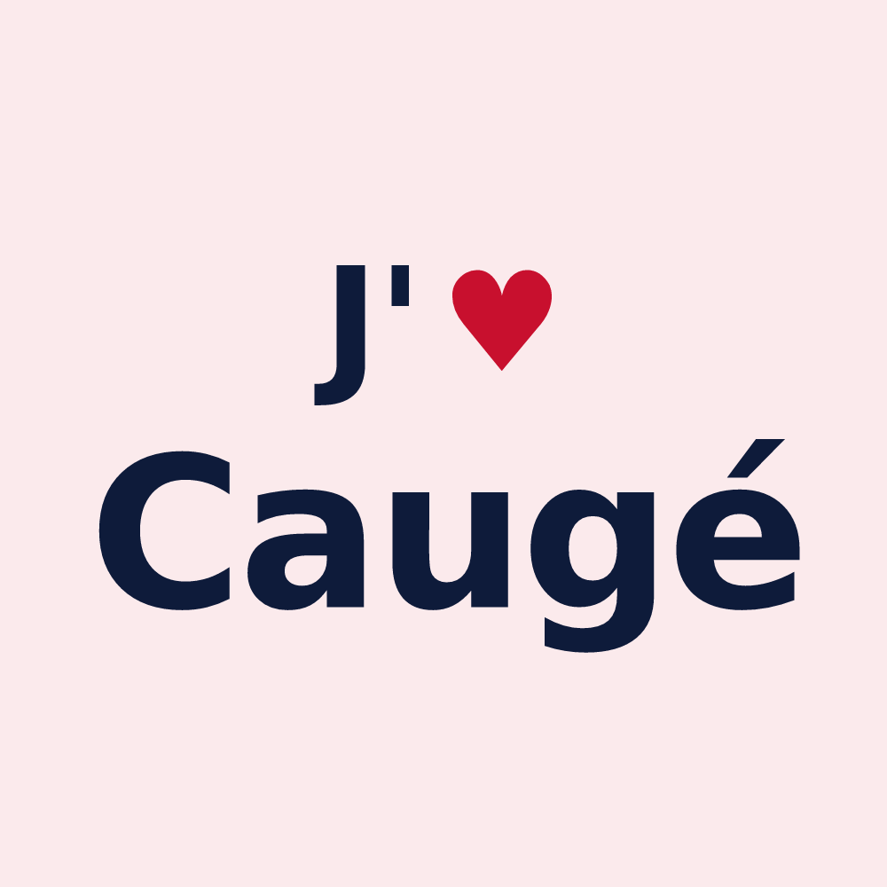 Magnet personnalisé Caugé — design J'aime Caugé