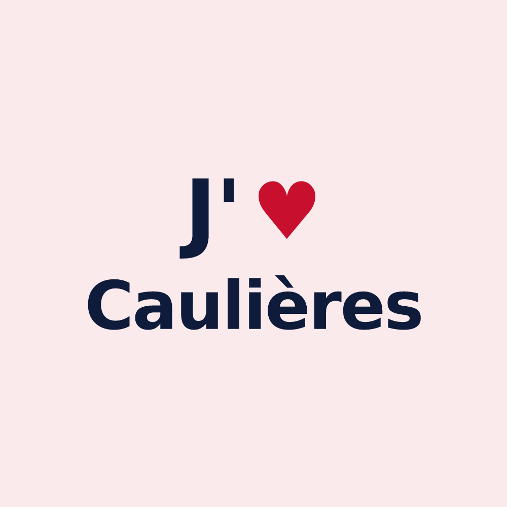 Magnet personnalisé Caulières — design J'aime Caulières