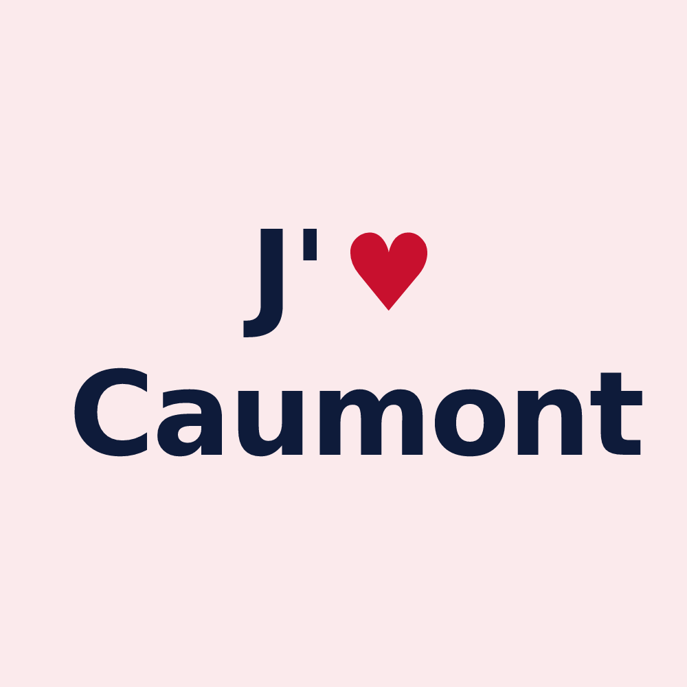 Magnet personnalisé Caumont — design J'aime Caumont