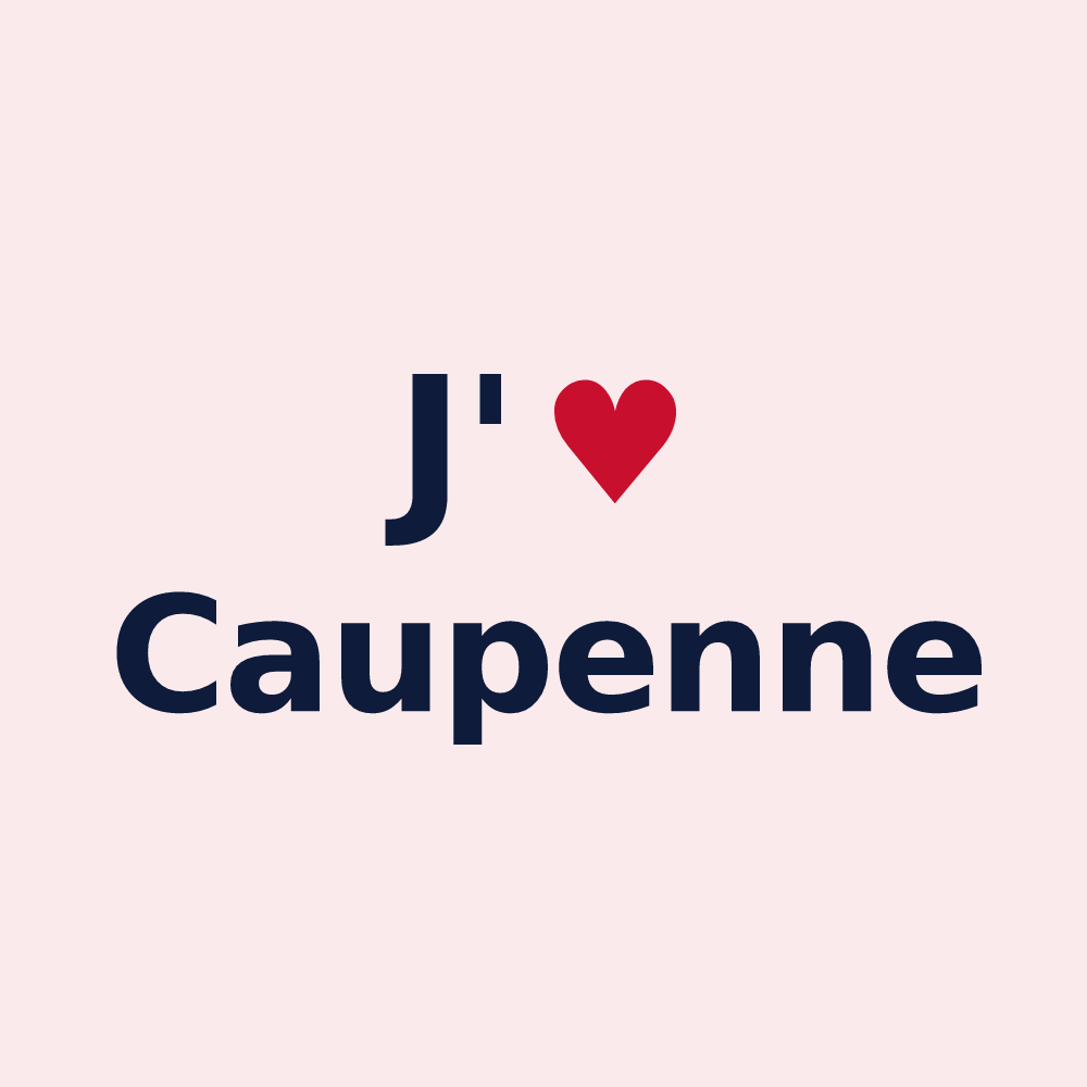 Magnet personnalisé Caupenne — design J'aime Caupenne
