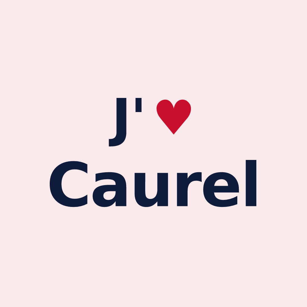 Magnet personnalisé Caurel — design J'aime Caurel