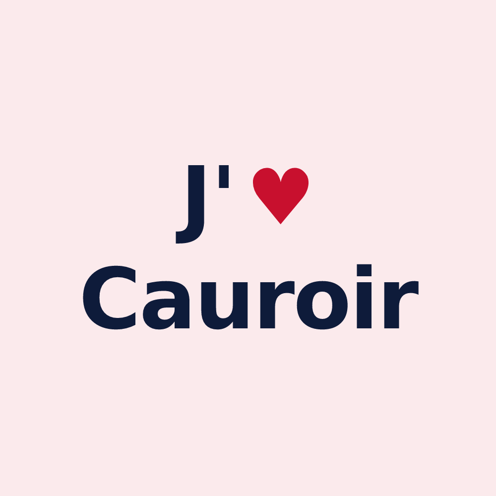 Magnet personnalisé Cauroir — design « J'aime Cauroir » imprimé sur le magnet
