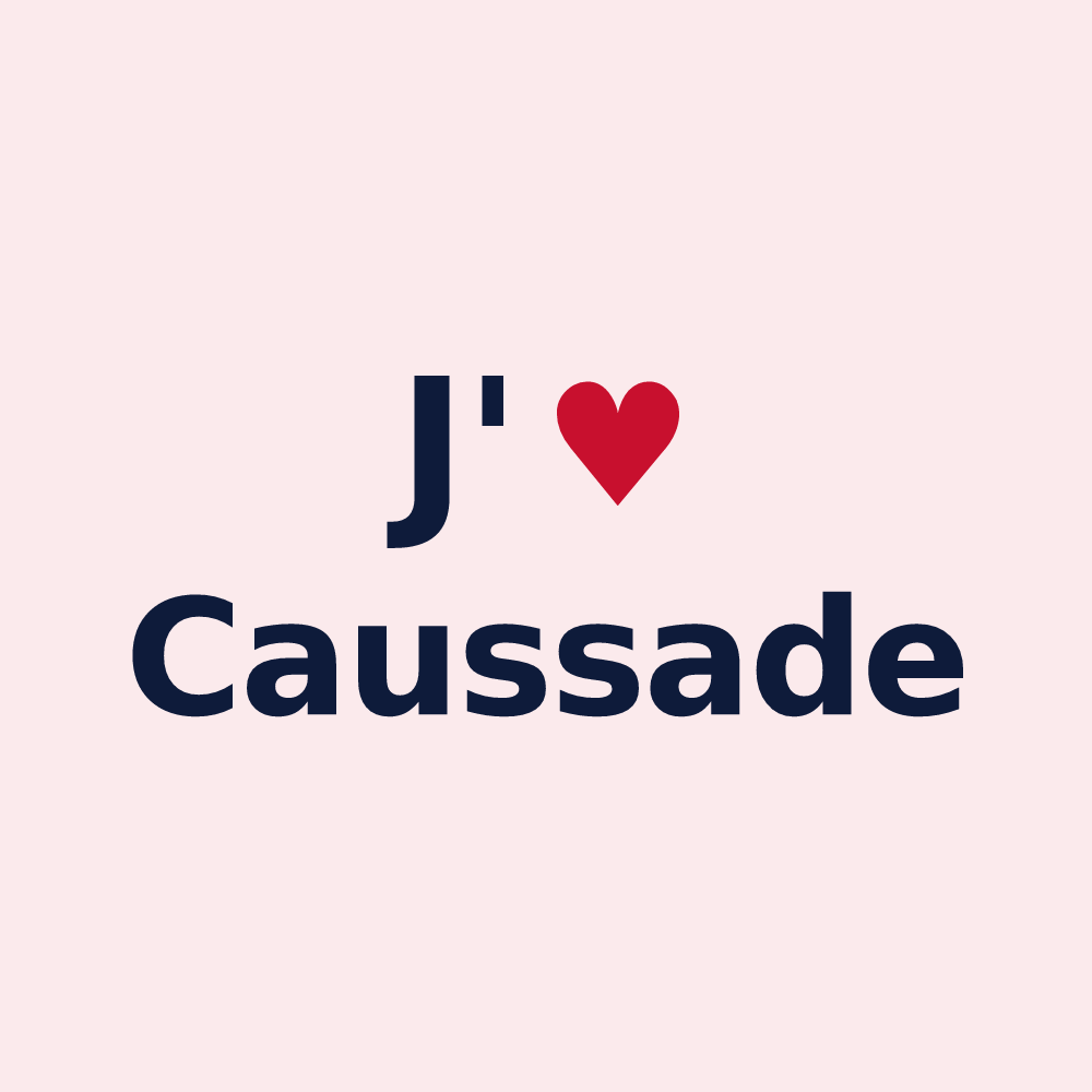 Magnet personnalisé Caussade — design J'aime Caussade