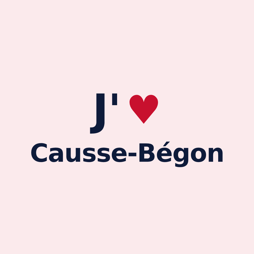 Magnet personnalisé Causse-Bégon — design J'aime Causse-Bégon