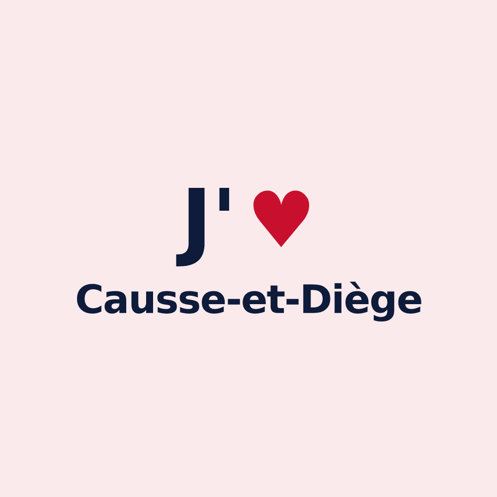 Magnet personnalisé Causse-et-Diège — design J'aime Causse-et-Diège