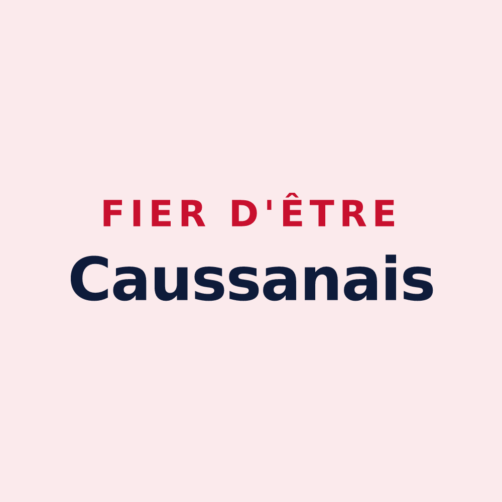 Magnet « Fier d'être Caussanais » — design pour Causses-et-Veyran