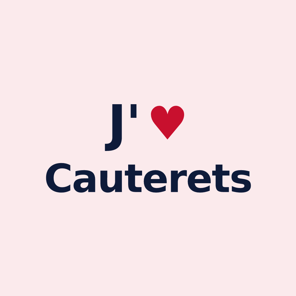 Magnet personnalisé Cauterets — design « J'aime Cauterets » imprimé sur le magnet