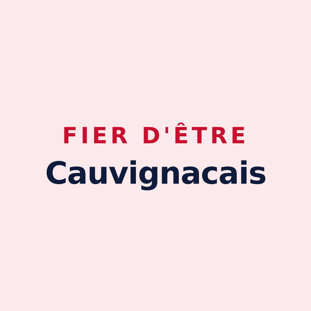 Magnet « Fier d'être Cauvignacais » — design pour Cauvignac