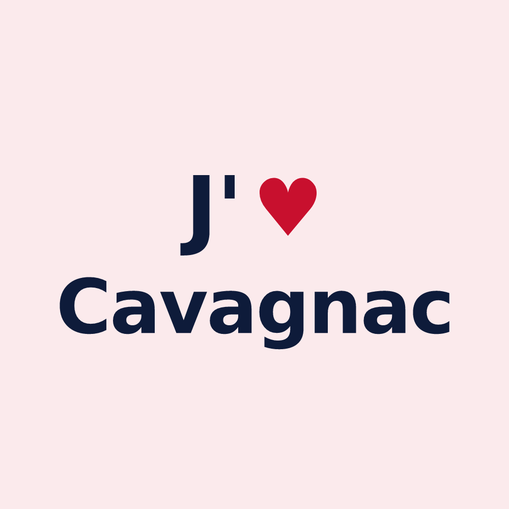 Magnet personnalisé Cavagnac — design J'aime Cavagnac