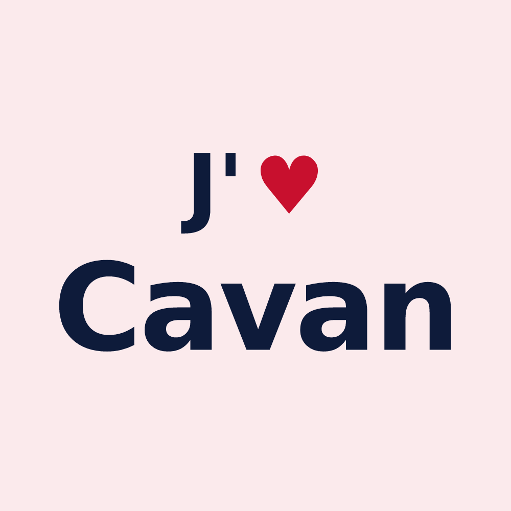 Magnet personnalisé Cavan — design J'aime Cavan