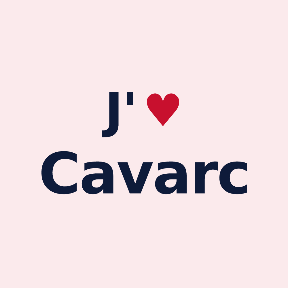Magnet personnalisé Cavarc — design J'aime Cavarc