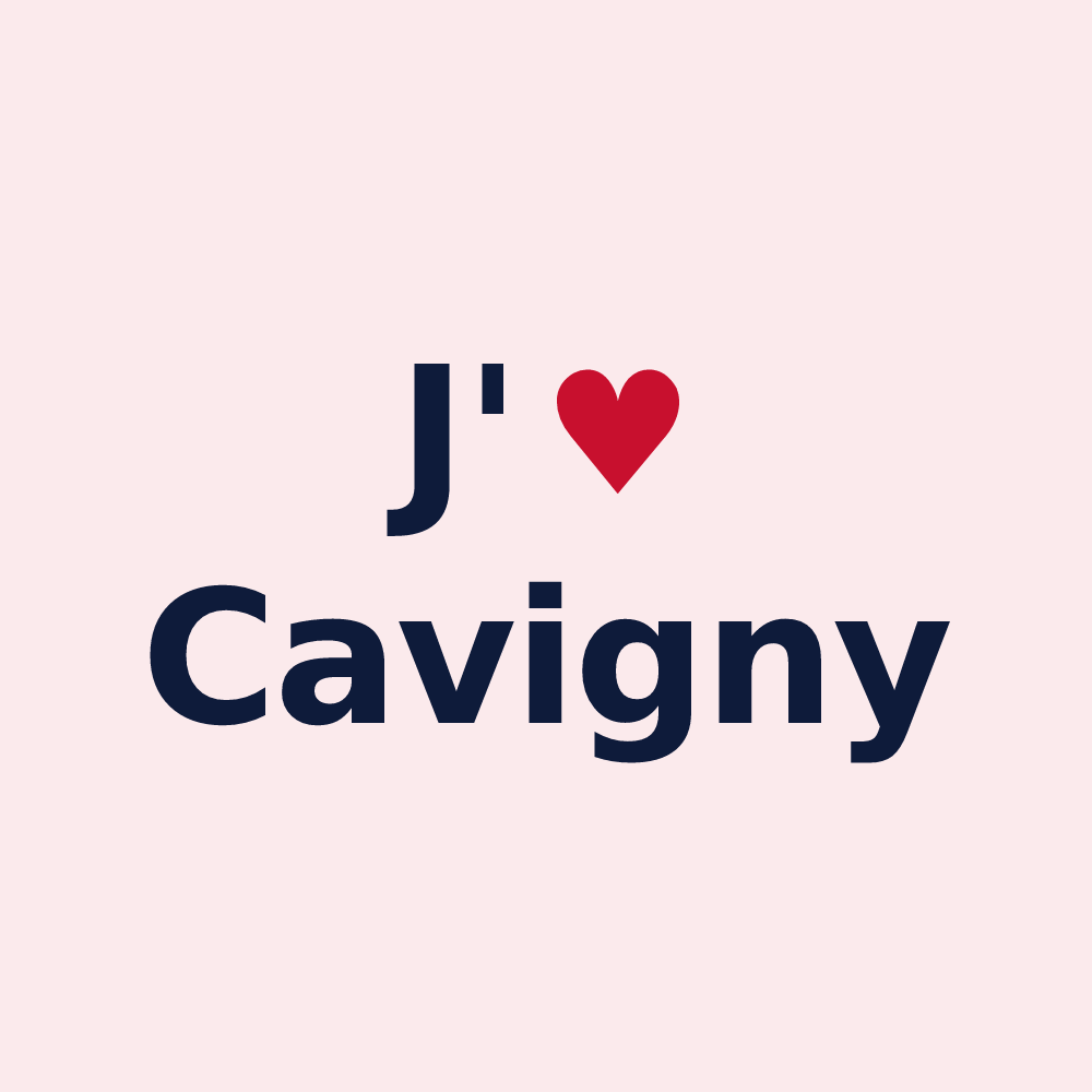 Magnet personnalisé Cavigny — design J'aime Cavigny