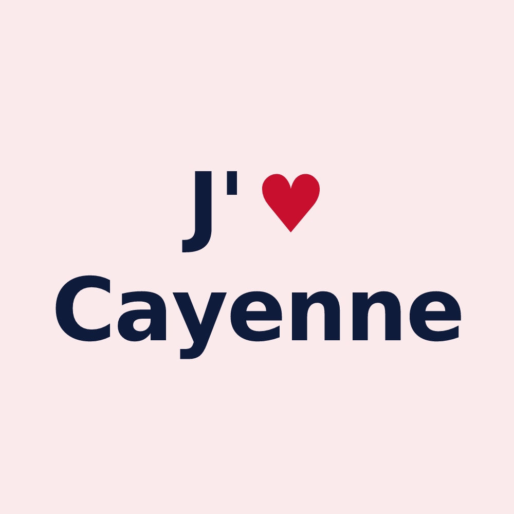 Magnet personnalisé Cayenne — design J'aime Cayenne