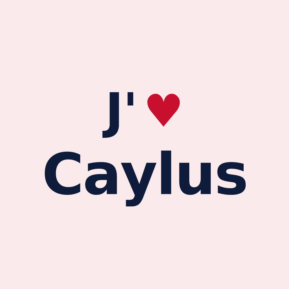 Magnet personnalisé Caylus — design J'aime Caylus