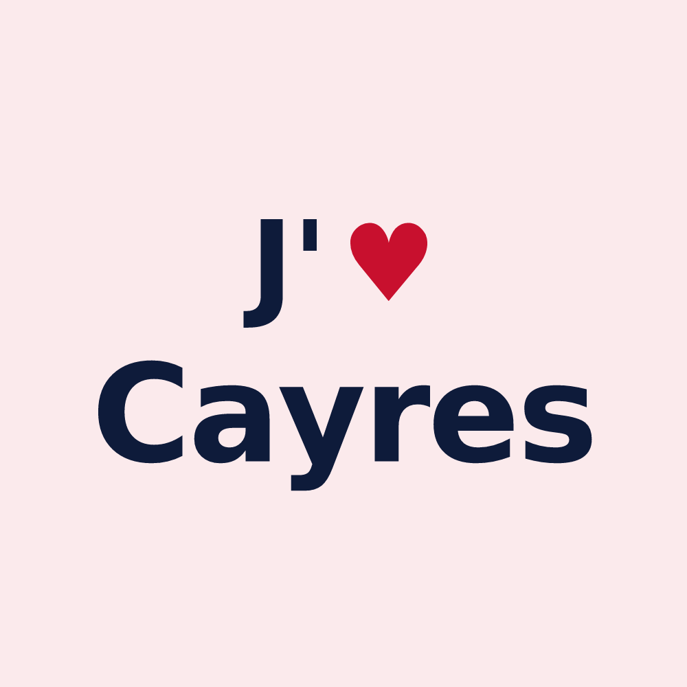 Magnet personnalisé Cayres — design J'aime Cayres
