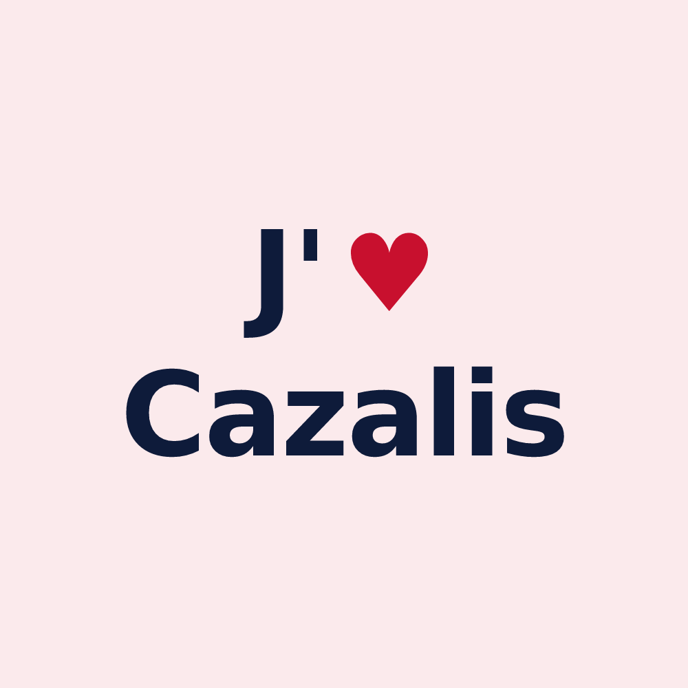 Magnet personnalisé Cazalis — design J'aime Cazalis