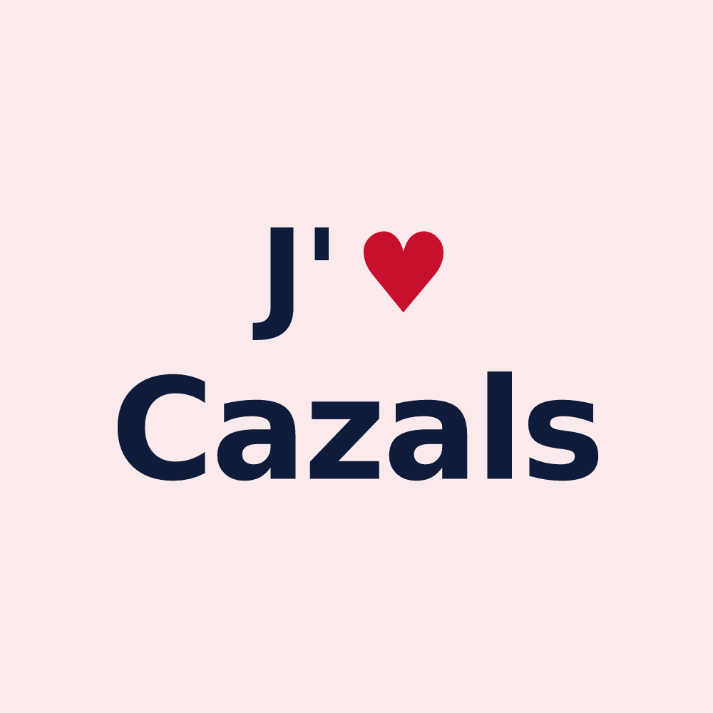 Magnet personnalisé Cazals — design J'aime Cazals